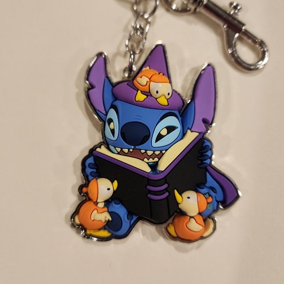 Loungefly Disney Lilo and Stitch Witch Story Time Ducklings Halloween Keychain - Picture 2 of 16